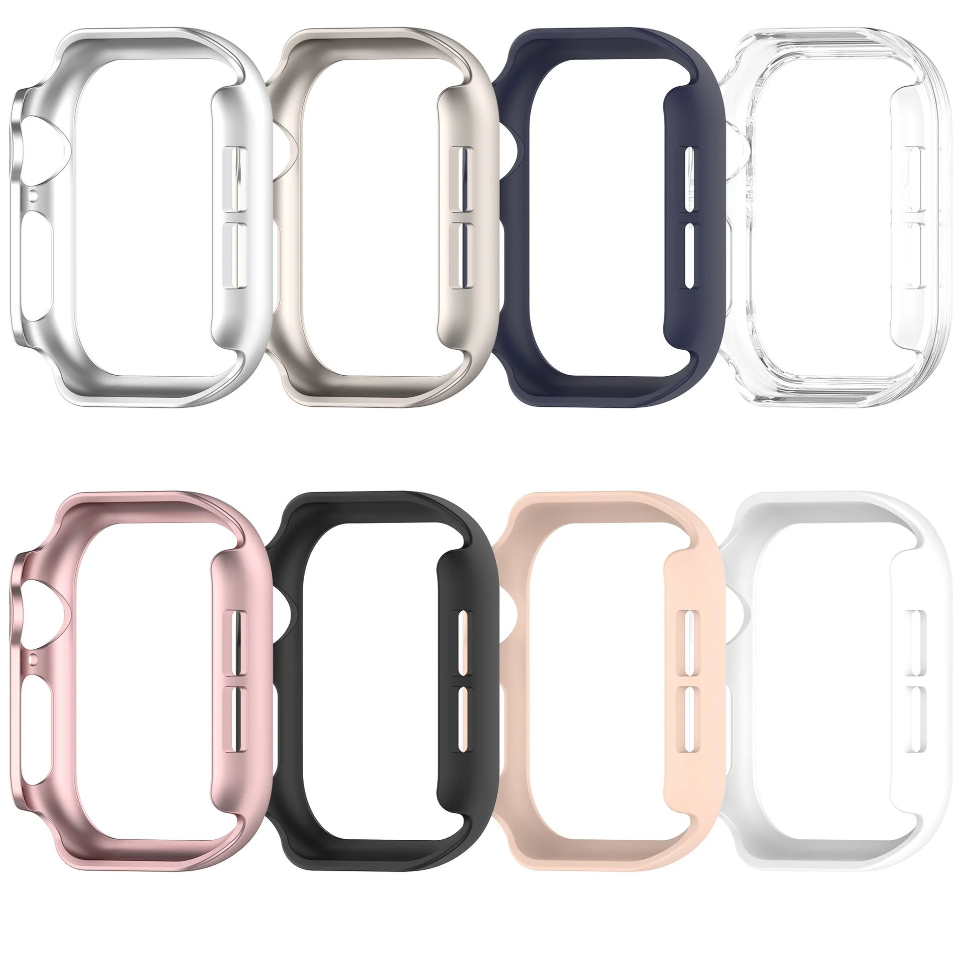 PC Half cladding shell For Apple Watch Series 10 Protective case for apple watch 10 Screen protector Smart watches accessories