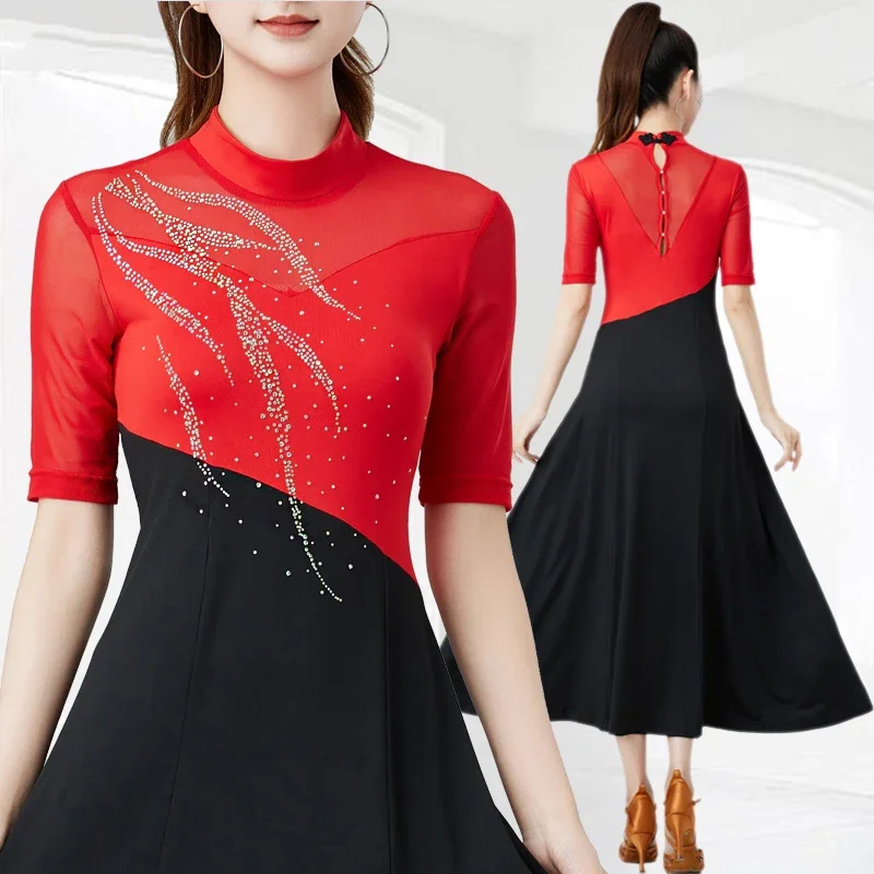 

Fashion Waltz Ballroom Dance Competition Dress Women'S Modern Dancing Clothes Adults Rumba Tango Samba Dancewear