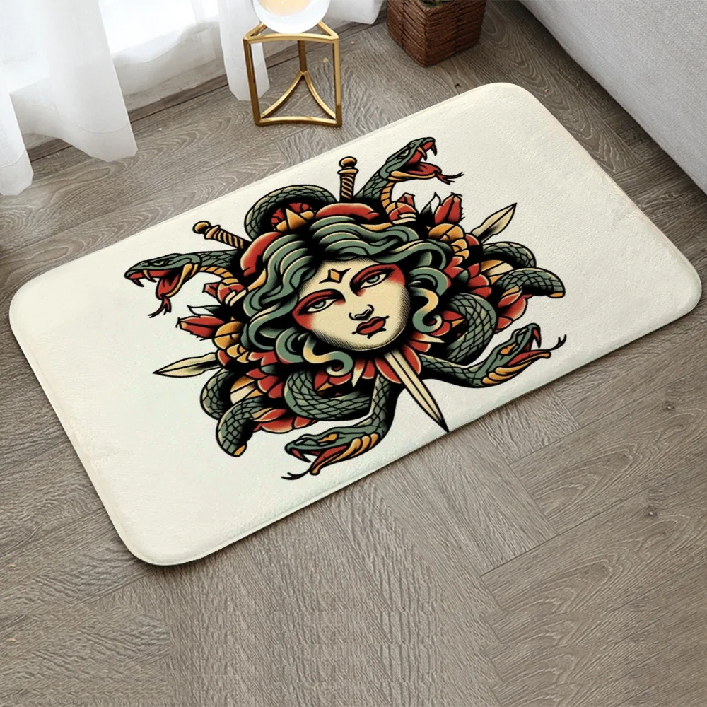 Medusa Cute Rug Mat for Hallway on the Floor Modern Home Decoration Accessories Bedrooom Carpet Doormat Entrance Door House Foot