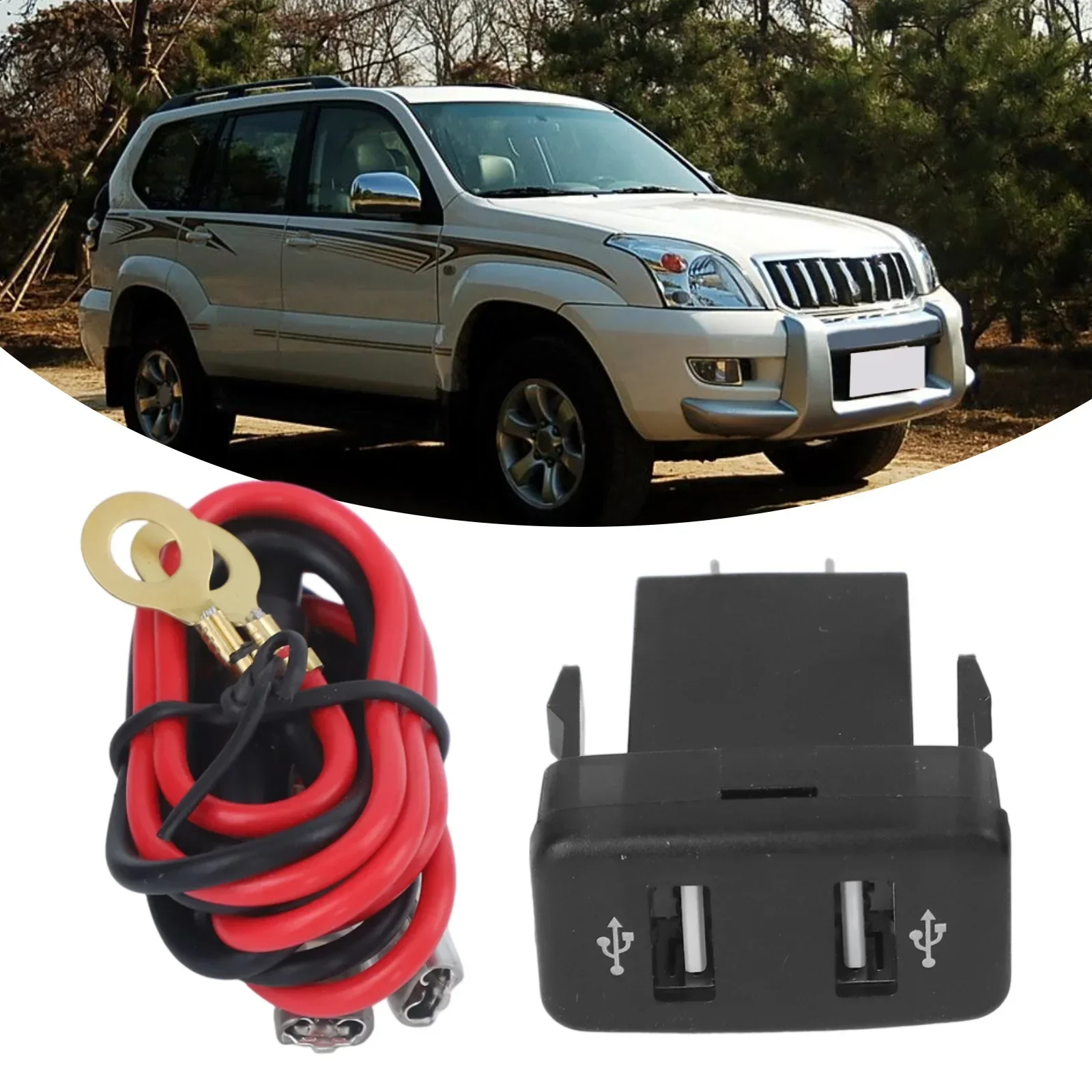 

Зарядное устройство USB-зарядное устройство 2-портовая серия 2003-2009 2003-2009 USB 4Runner/Prado любое планшетное автомобильное двойное двойное порта для Toyota