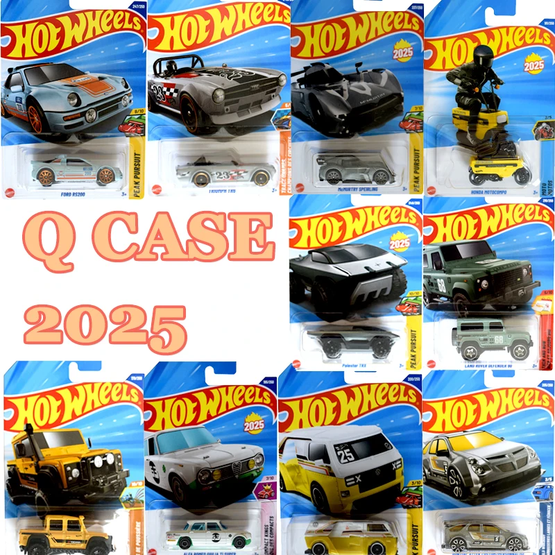 Coche Hot Wheels 2025Q genuino Land Rover Speirling Chevy Pickup Volkswagen Porsche Romeo Ferrari Audi Boy juguetes modelo de tráfico Auto