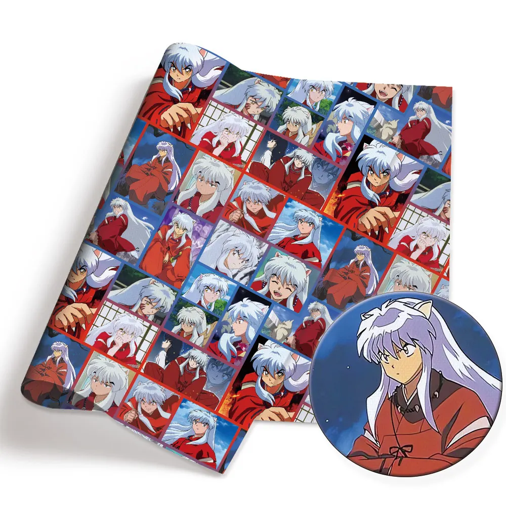 Polyester cotton Inuyasha Anime peripherals Fabric 140*50cm DIY Sewing Patchwork Quilting Baby Dress Printed Fabric