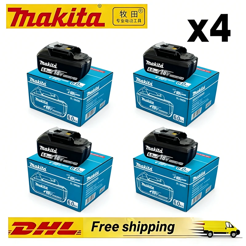 

100% Original Makita 18V 6.0Ah battery, for Makita BL1830， BL1830B， BL1840 ，BL1840B ，BL1850 BL1860B power tools battery tool