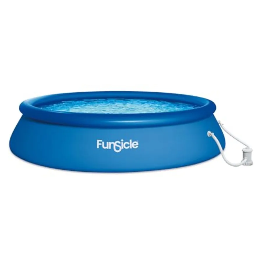 10 Fuß x 30 Zoll Quickset runder aufblasbarer Ringoberteil für den Außenbereich, oberirdisches Schwimmbad-Set mit Pumpe und Typ I-Patronenfilter