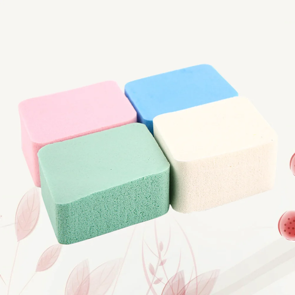 4pcs Four-Color Diamond Powder Puff Natural Sponge Makeup Blender For Foundation Blusher Face Applicator Tool