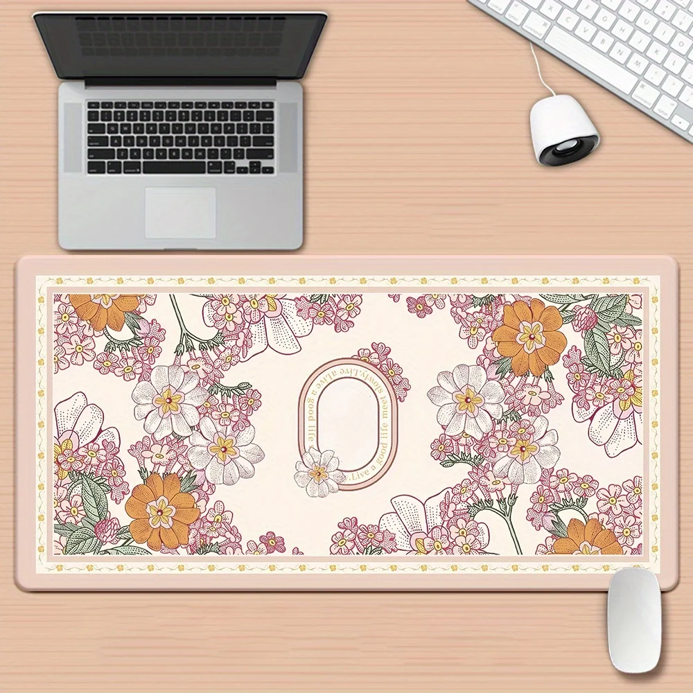 

The elegant pink and orange floral design of the Persian-style mousepad is rubber durable anti-slip washable and of high quality
