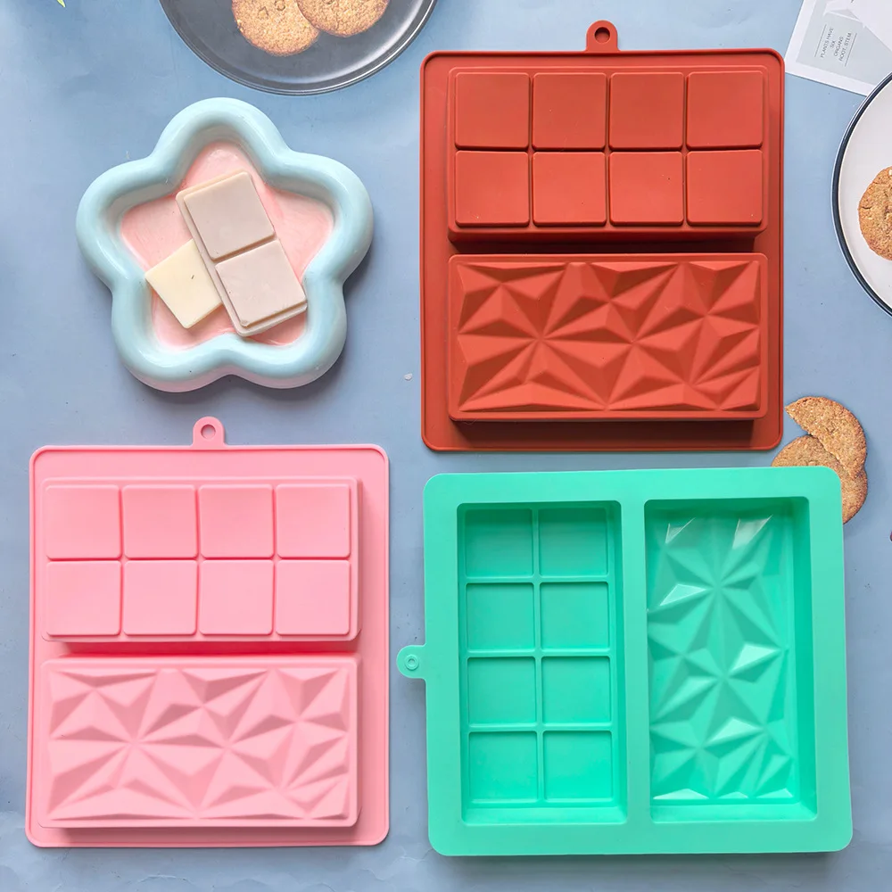 

Internet Celebrity New Silicone Mold 2 with 2 Chocolate 808 Chocolate Mold Candy Bar Mold Cake Model Decoration Kitchen