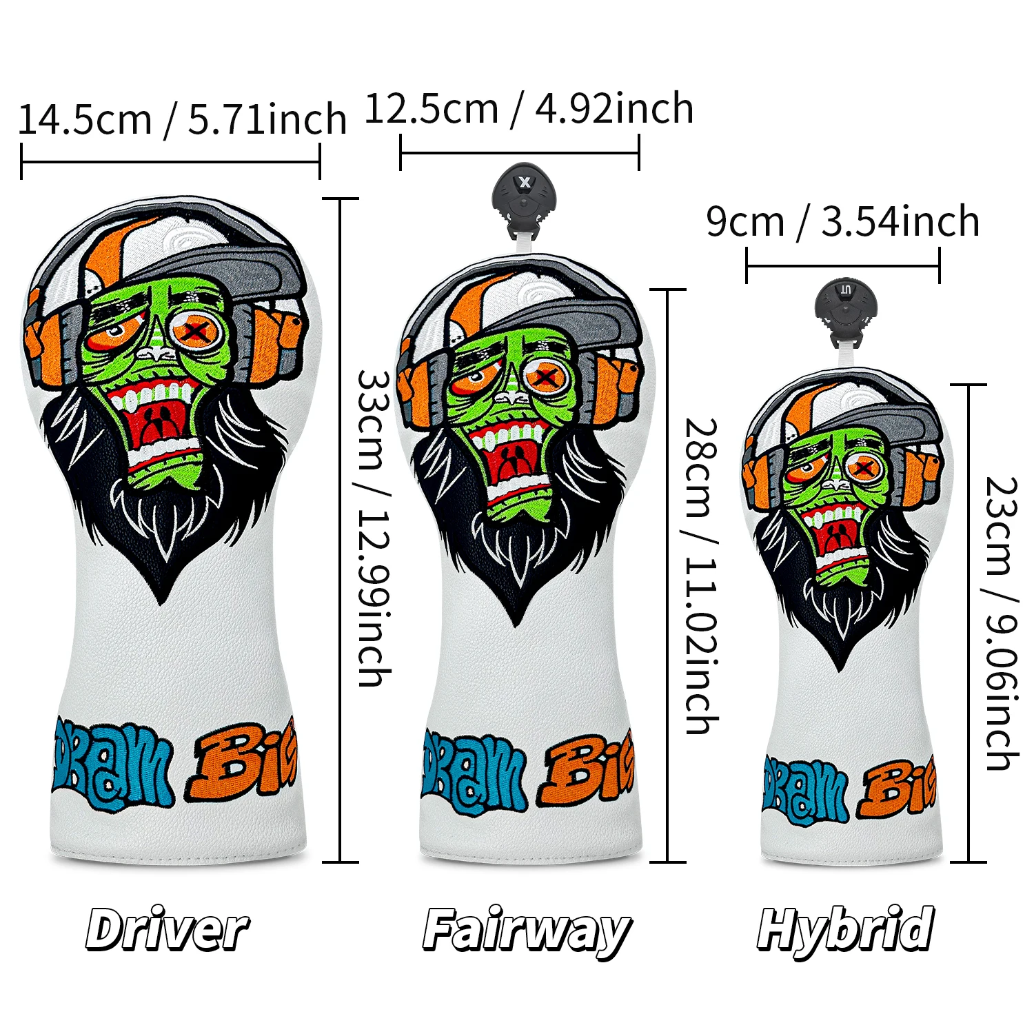 Fashion Beard Pattern Golf Club Headcover, Golf Accessories, Dustproof & Durable, Offer Reliable Club Protection image 6