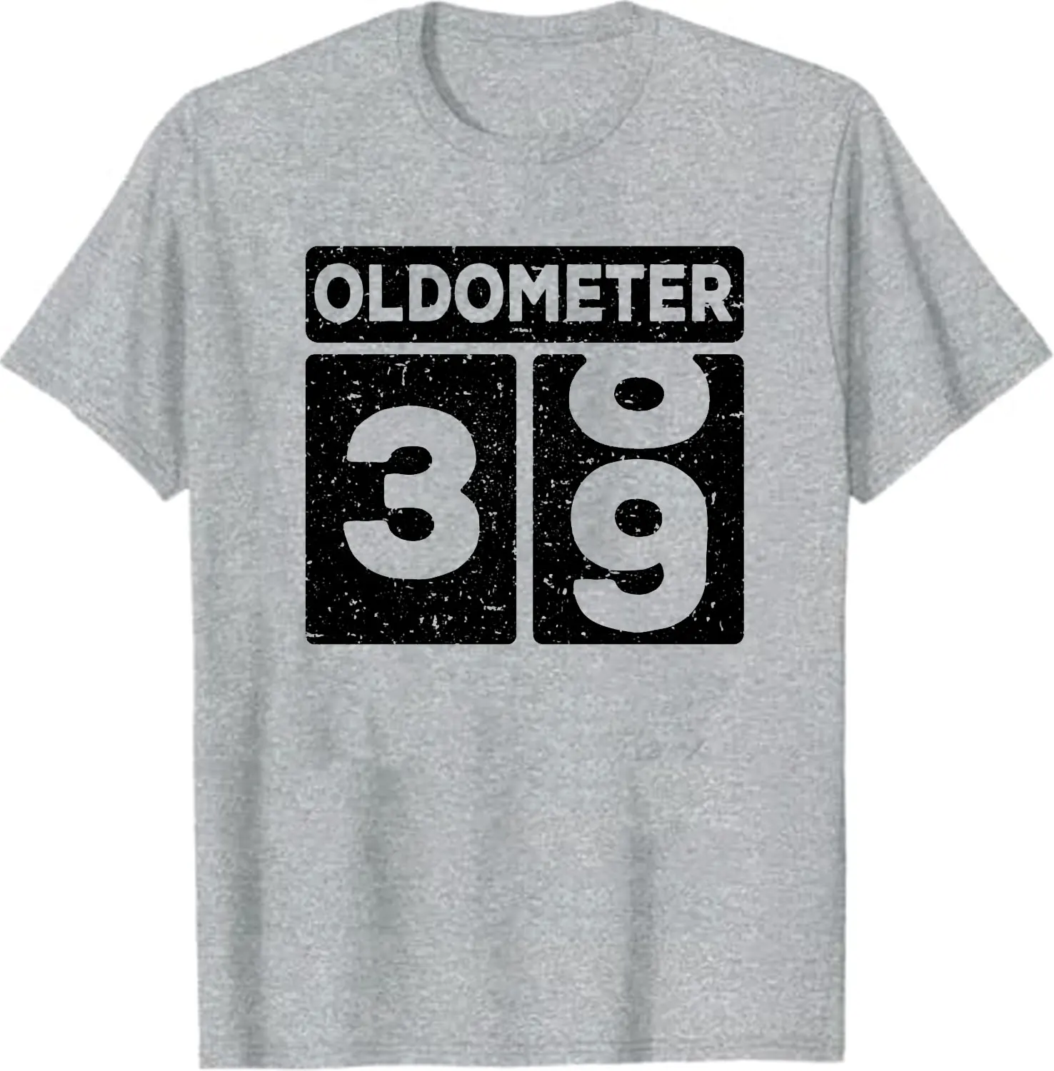 Oldometer 39 Birthday Gift Vintage 39th Birthday Men & Women Cotton T-Shirt Graphic T Shirts Summer Short Sleeve Shirt Classics