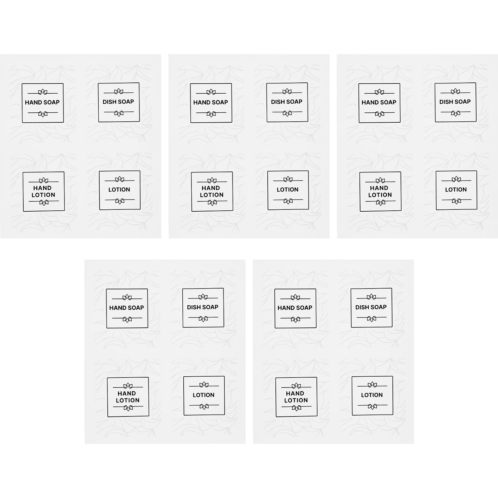 1세트 방수 욕실 라벨 샴푸 병 스티커 자가 접착 리필 가능한 병 정리 스티커 욕실 디스펜서용