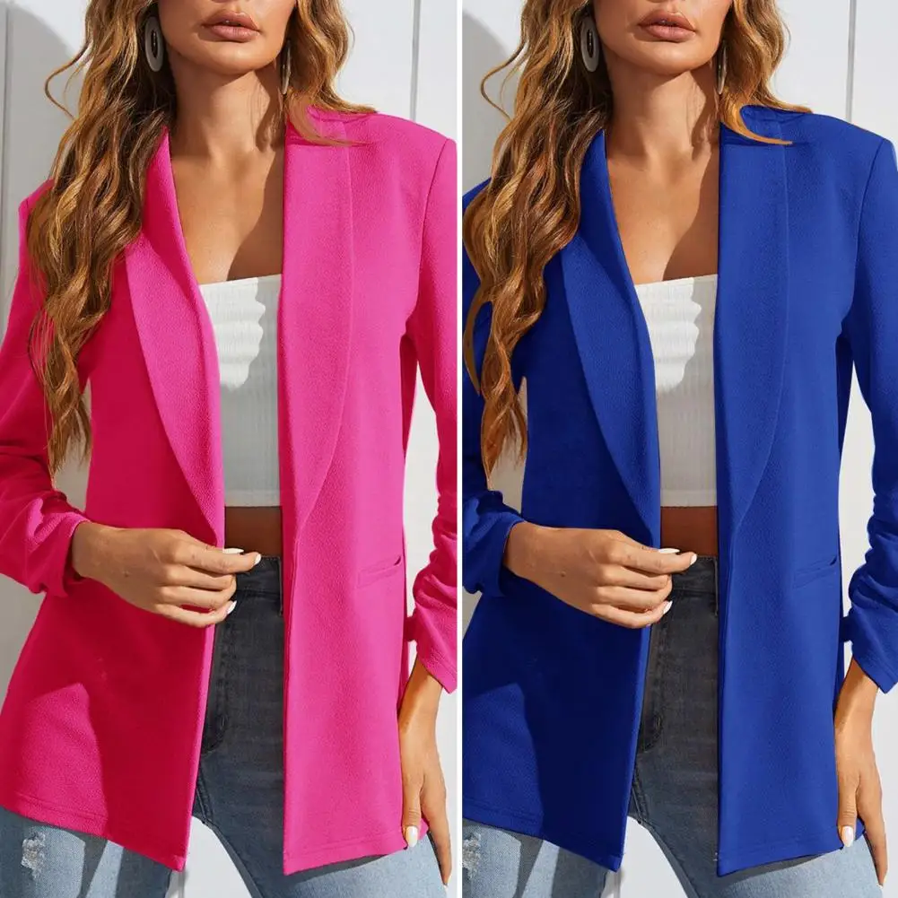 Windproof Skin-touching Elegant Temperament Women Single Breasted Casual Jacket Blazer Women Blazer Outerwear