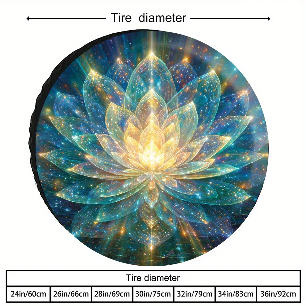[] Light-effect For Lotus Pattern Tire Cover, Compatible With Coupes, Convertibles, And High-performance Vehicles, Featuring A T