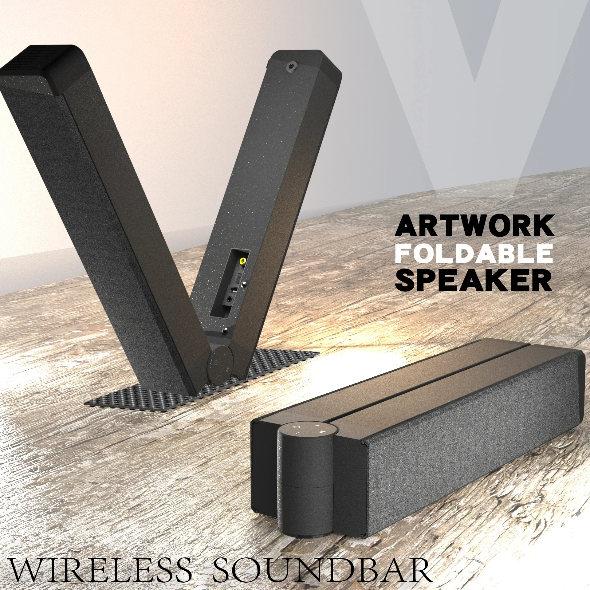 Rsionch Home Theater Bluetooth Speaker Karaoke Foldable Wireless TV Soundbar with Mic Port FM Radio Speakers for TV PC Phone