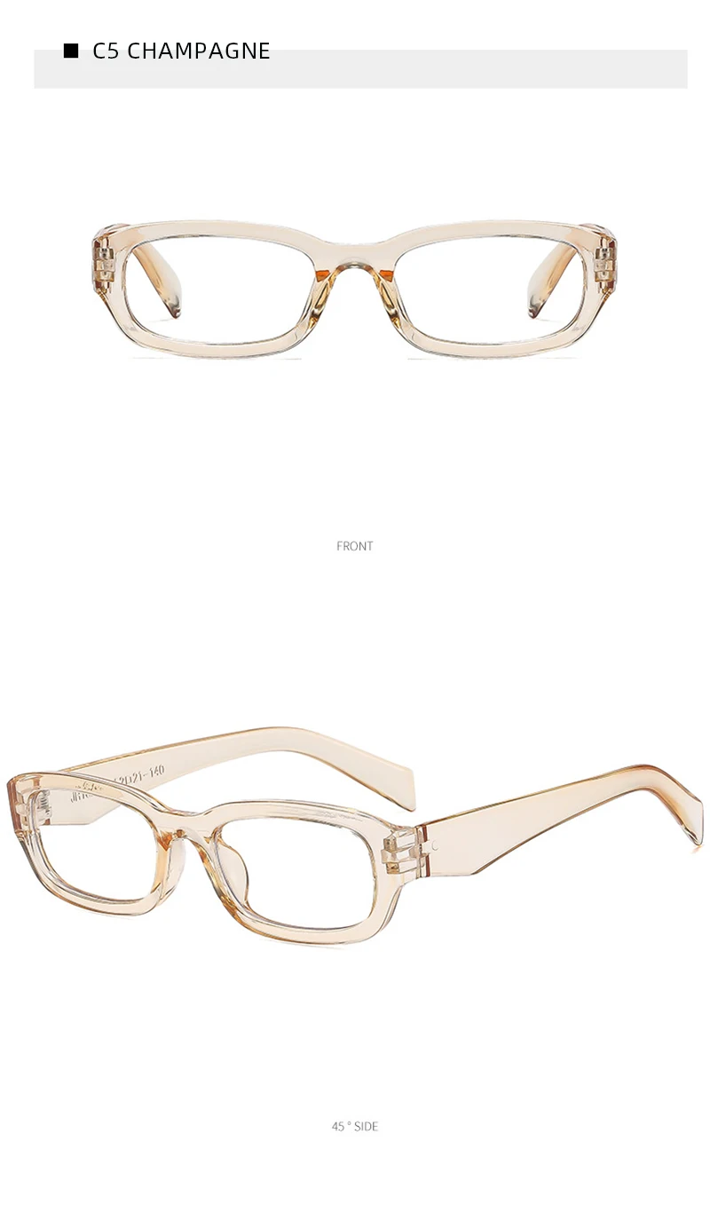 Modische kleine rechteckige photochrome Brille für Damen, klassische Farbwechselbrille, stilvolle tägliche dekorative Brille – Detail 11