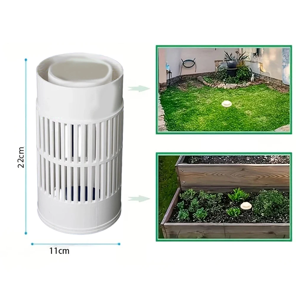 Compact 110mm White Composter Bucket With Secure Lid For Home Garden Shrimp Pond Farming Kitchen Scraps Decomposition Container