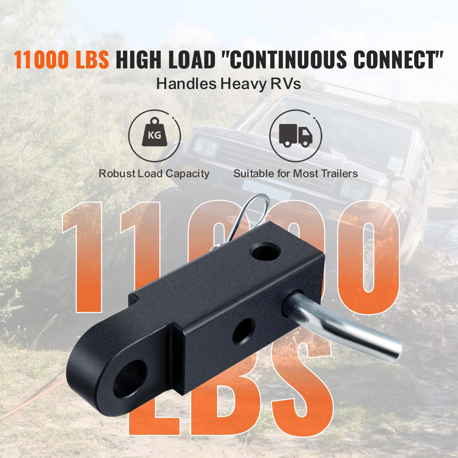 SucceBuy 52900lbs Shackle Hitch Receiver Fits 2\