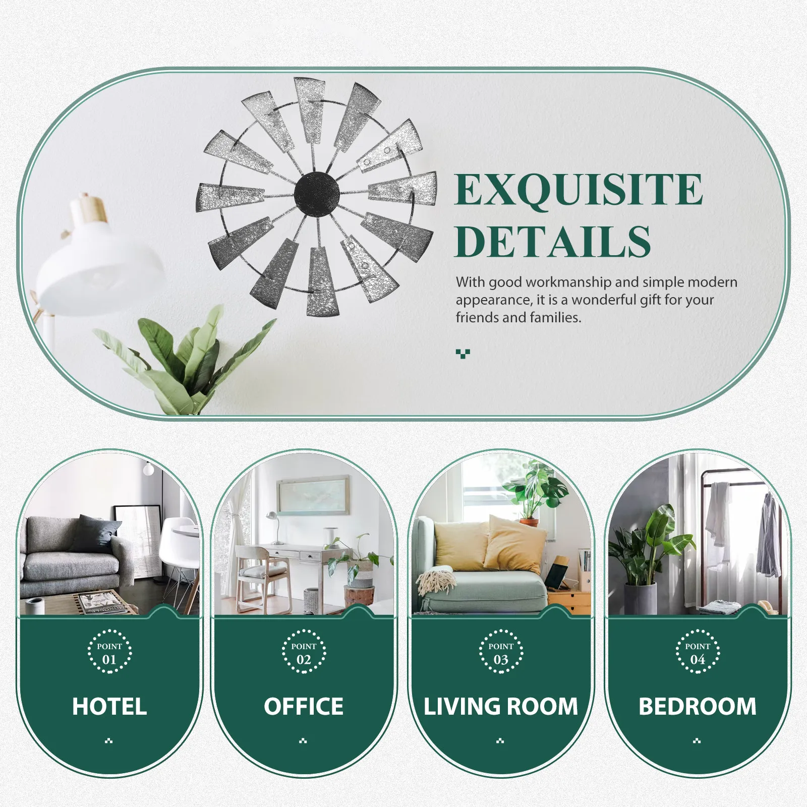 

Металлический железный ветряной мельниц-подвеска для декора стен, в деревенском стиле, для дома, гостиной, спальни