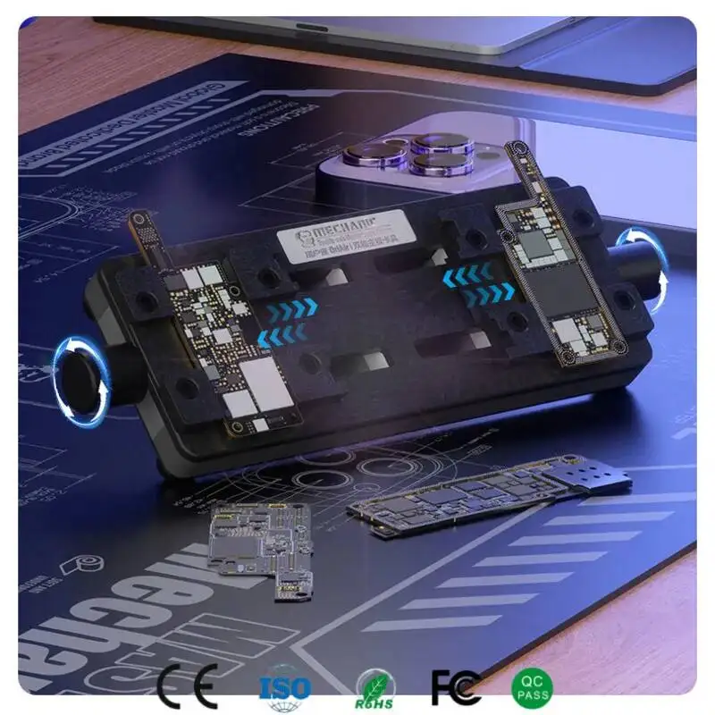 

‌ Двухосевое приспособление для материнской платы Mechanic ORI AIR, коаксиальный зажим, защита от помех инструментов для пайки чипов печатных плат и соскабливания клея