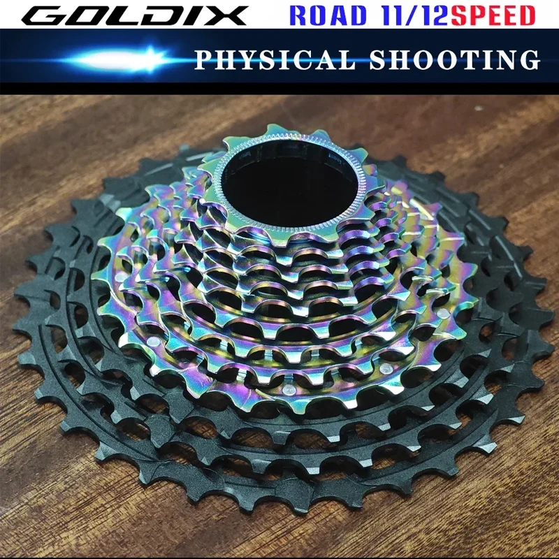 

GOLDIX 28-36T CNC Hollow HG Structure Freewheel Ultralight Road Bike Black Pink Freewheel 11/12 Speed Bicycle Chain Wheel