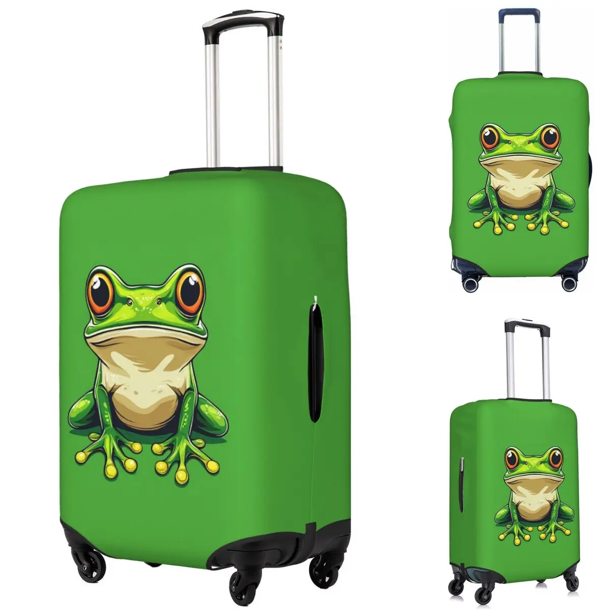 

Cute Frog 1 Suitcase Cover Protection Elastic Travel Luggage Protector Covers for 18-32 Inch
