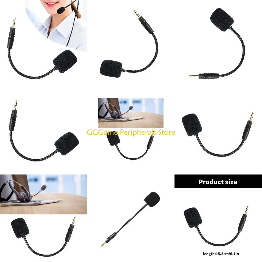 

U55B Replacement Microphone Detachable Game Mic Boom for Hecate G5BT Gaming Headsets
