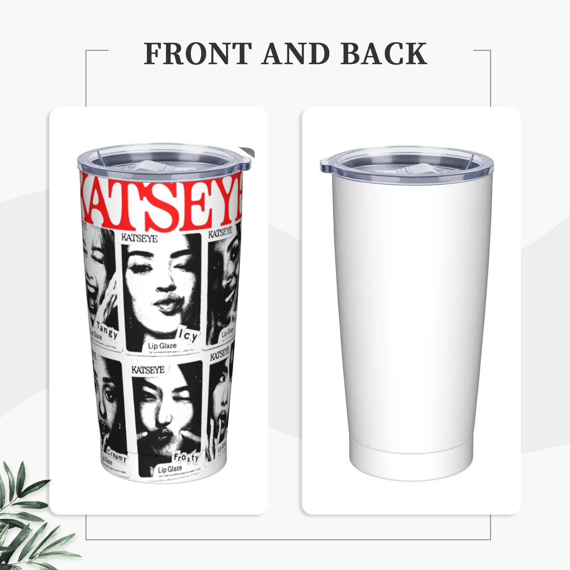 Stainless Steel Tumbler Close Up Photo Katseye Coffee Mug  Leakproof Cold and Hot Mugs Cup Camping Water Bottle