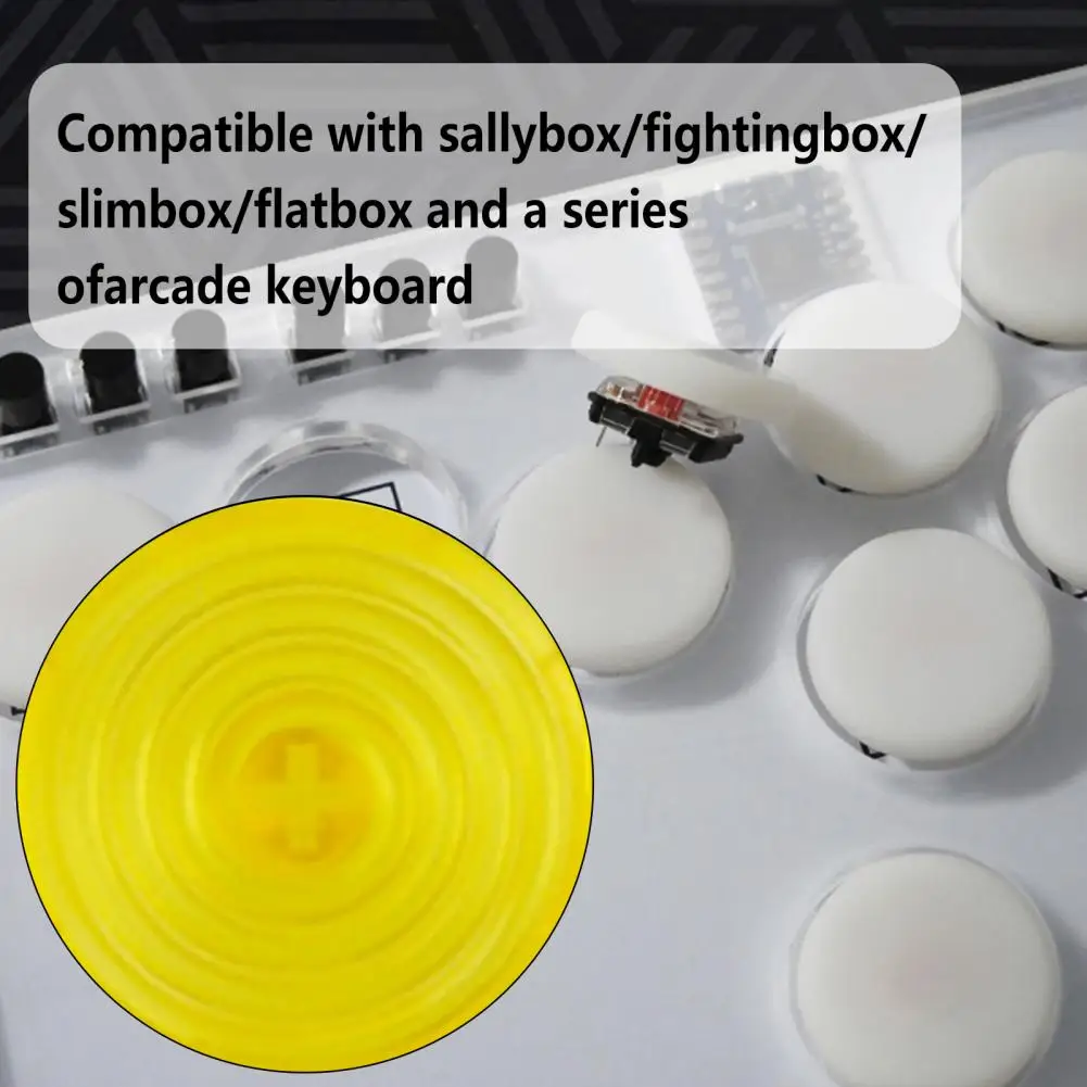 透明ボタンカバー付きメカニカルシャフトキーキャップ、耐久性のあるアーケードシャフトキャップ、25.3mmプレミアム
