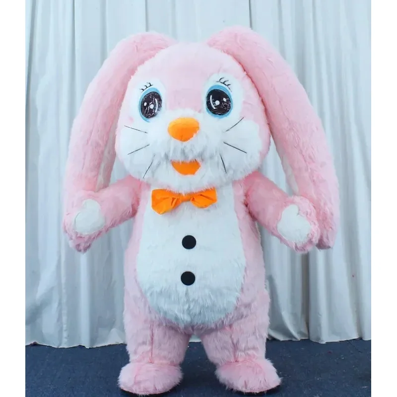 MN1 Opblaasbare Bunny-kostuums Volwassen cosplaykostuums Opblaasbaar Pasen Konijn Disfraz Fancy Party Dress voor volwassen kinderen Geen Batte9*Jy