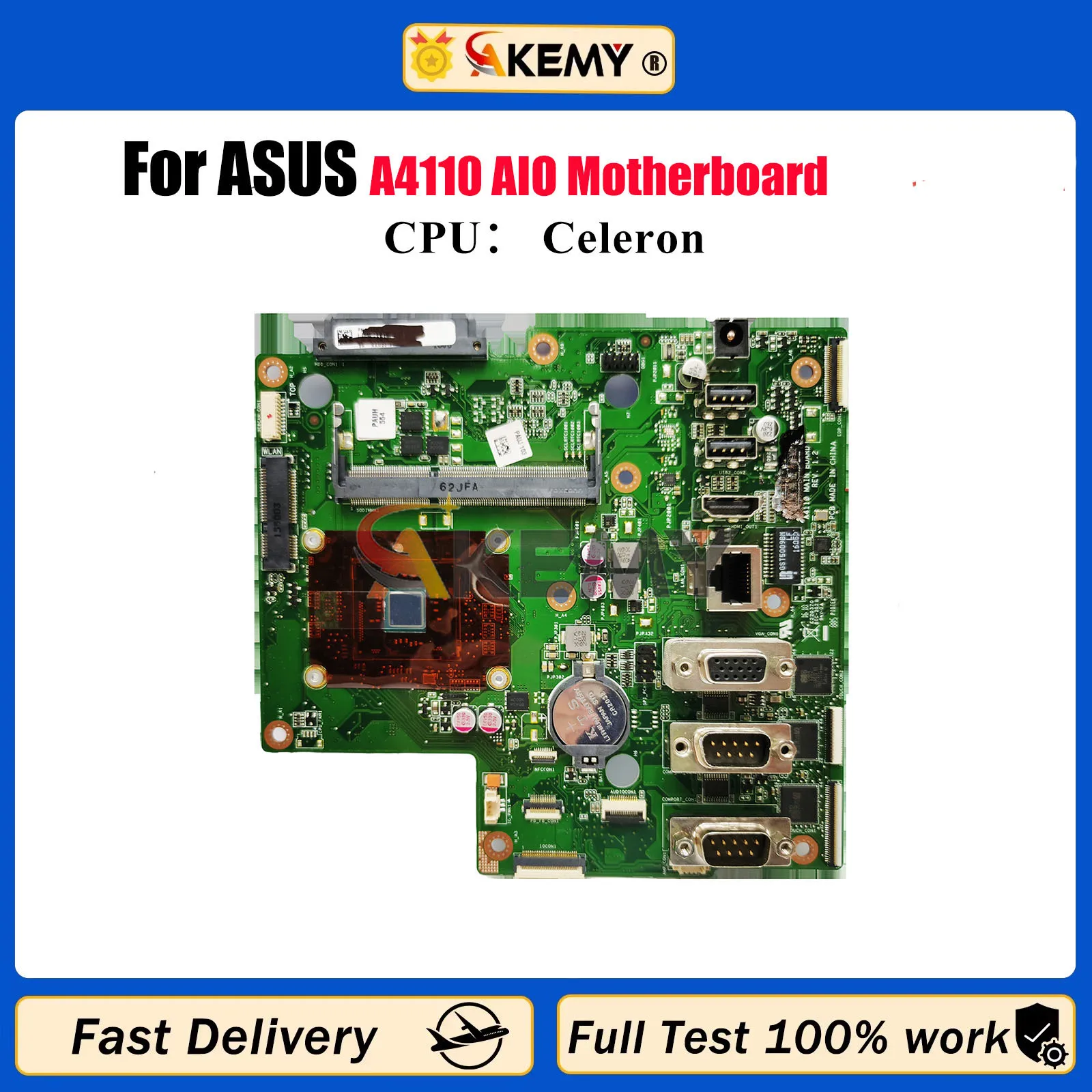 

A4110 Laptop Motherboard For ASUS AIO PRO A4110 Mainboard With Celeron CPU 100% tests OK fast shipping High quality