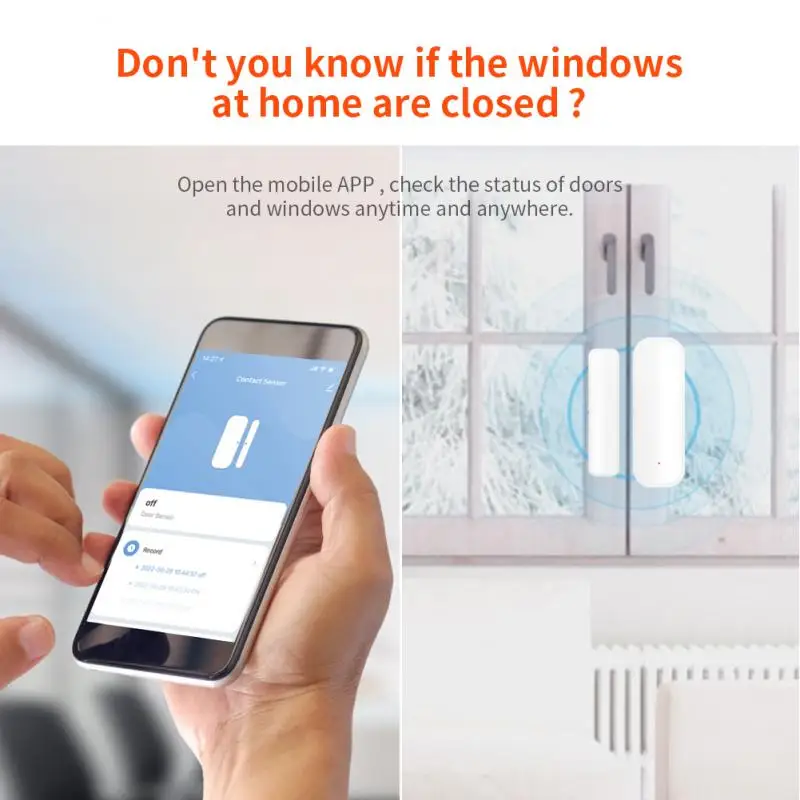 Tuya Smart Zigbee/WiFi sensore porta e finestra allarme magnetico monitoraggio automatico telecamera Wireless dispositivi di sicurezza domestica