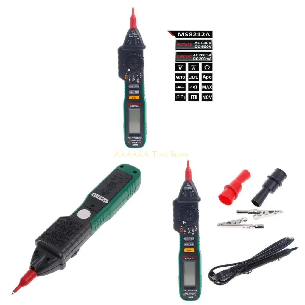 

A2BE MS8212A Pen Digital Multimeter Current Tester Diode Non-contact