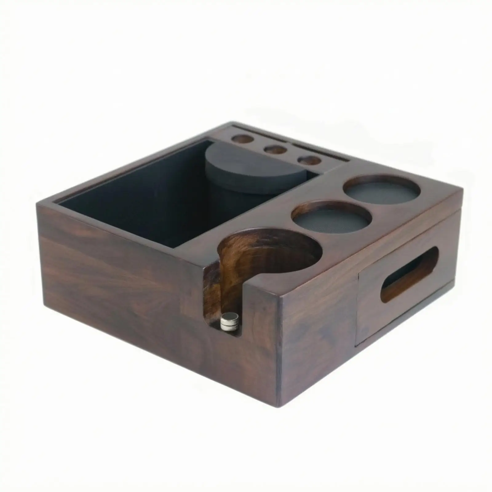 Walnut Wood Coffee Pressing Station Sturdy Coffee Pressing Station with Espresso