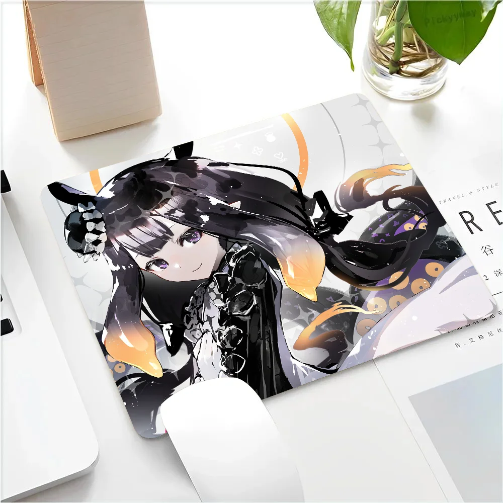 Ninomae Ina'nis Youtuber Hololive Girl Anime Mousepad Small LockEdge Mouse Pad For Gamers Computer Desk Pad Anti-slip Rubber