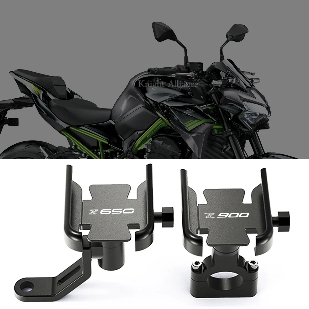 

Motorcycle Accessories Rearview Mirror Phone Holder GPS Clip Bracket Stand For KAWASAKI Z650 Z900 Z900RS Z 650 900 900RS Z900rs