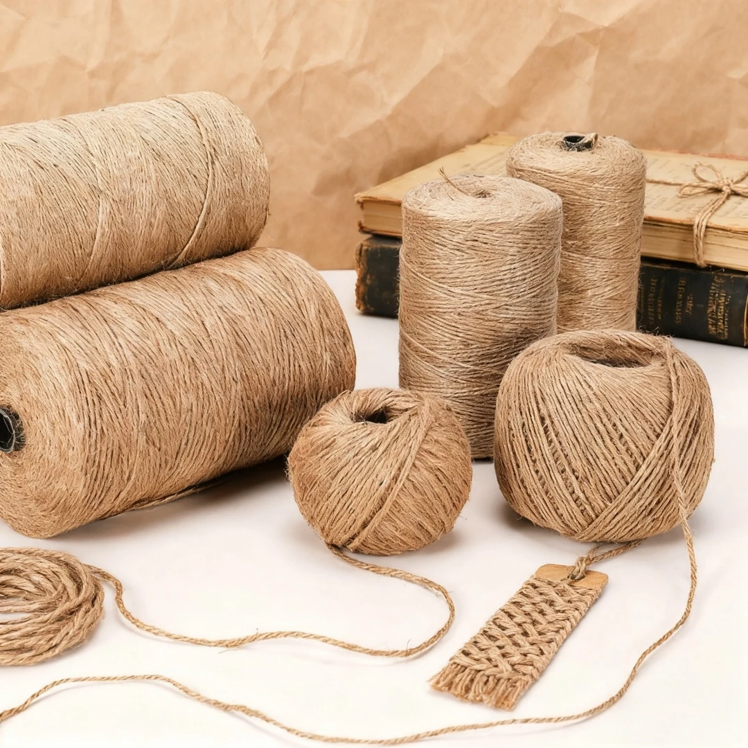 100M/200M Natural Vintage Jute Rope Cord String Twine Burlap Ribbon Crafts Sewing DIY Jute Hemp Wedding Party Decoration