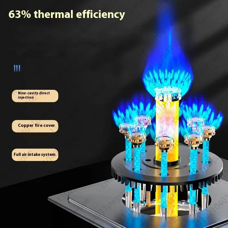 موقد غاز بقدرة 5.2 كيلو وات، تصميم مدمج على سطح الطاولة ثنائي الشعلة، سهل التركيب والاستخدام #5