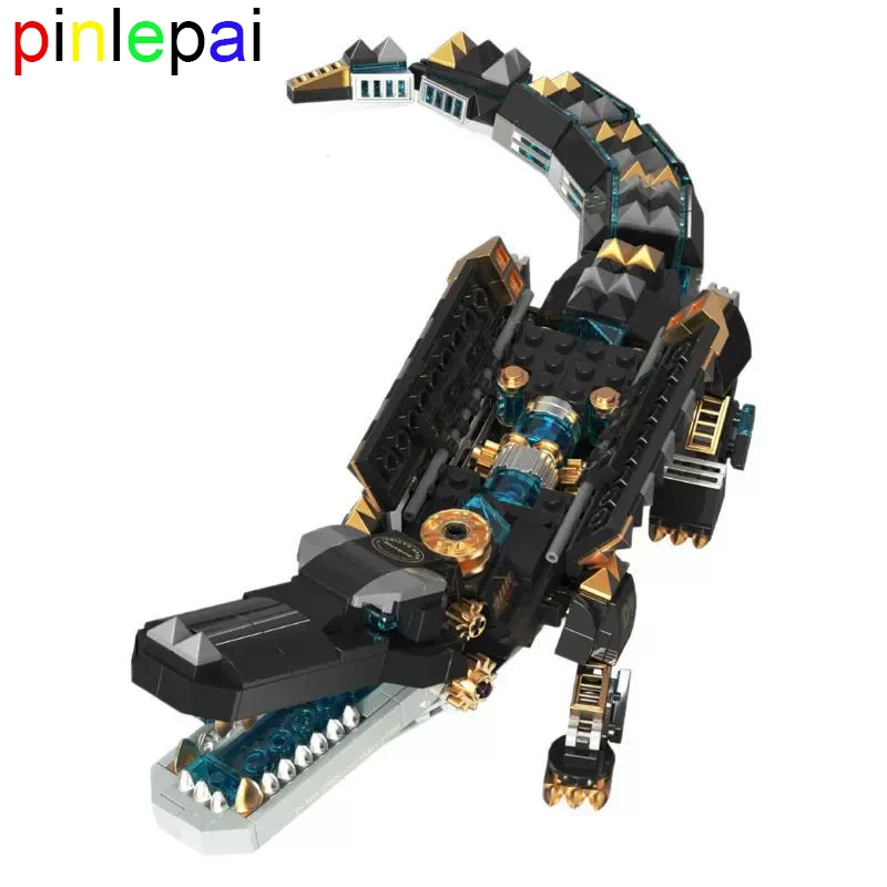 Pinlepai Tuomu Block Moc Crocodile Blocks Brick Bricks Building Set Technical Mechanical Retro Animal Model Toys For Children