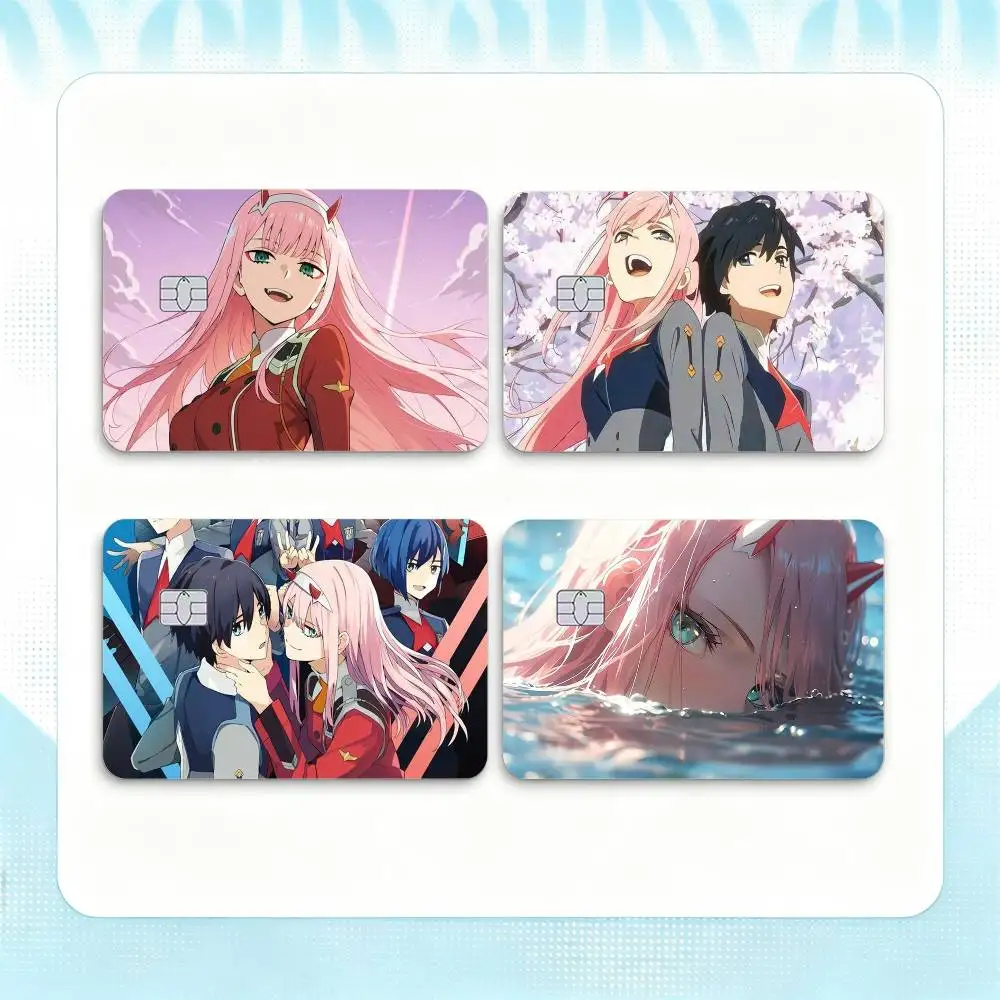 Zero Two 02  Credit Card HD Stickers Small Chip Waterproof Sticker Game Card Decal Gift
