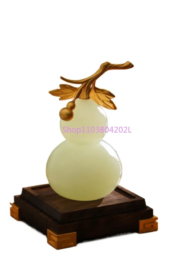 

Нефритовая тыква на удачу, домашняя мебель, гостиная, высококлассное украшение, настольное украшение, подарки для друзей и лидеров