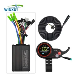 36V 48V 350W 18A FOC Sine Wave Brushless Motor Universal Controller TF-100 LCD Colour Display Set for Electric Scooter Bicycle