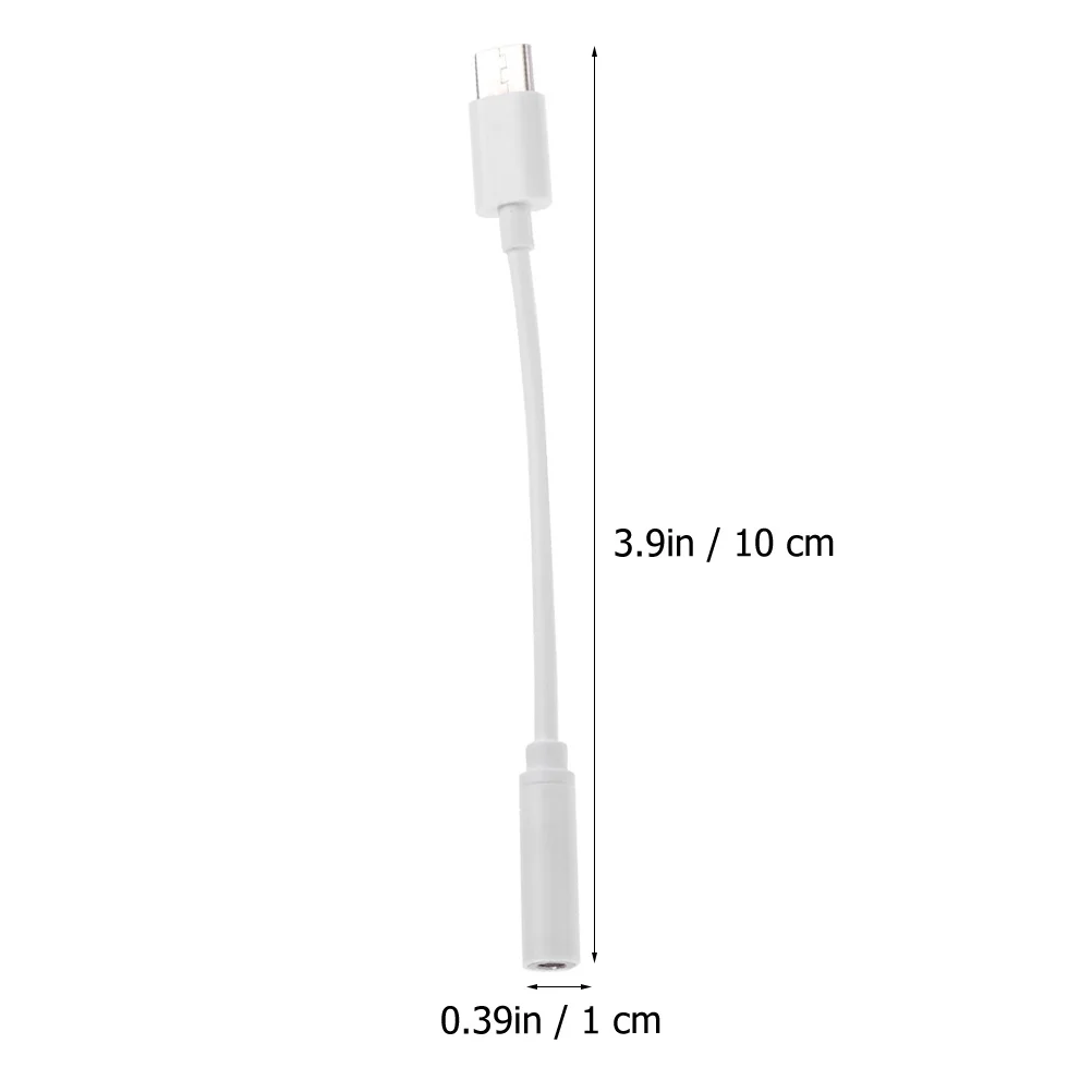 2 pces tipo-c para 3.5mm adaptador de áudio durável material de cobre pvc compatível com a maioria dos telefones conversor de fone de ouvido portátil