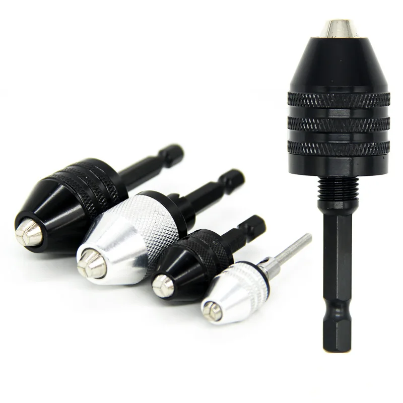 Quick Change Converter Mini Drill Chuck Keyless Screwdriver Impact Driver Adaptor Drill Drilling Converter Tool Mini Drill Chuck