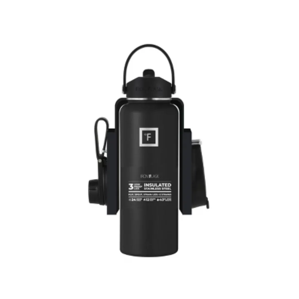 

Бутылка для воды с широким горлышком, 40 унций — 3 крышки, герметичная нержавеющая сталь, изолированная термос для тренажерного зала