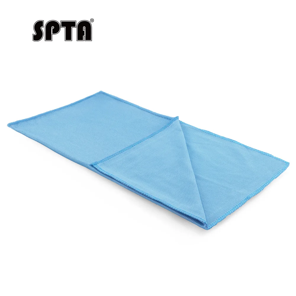 SPTA MT042 Glass Cleaning Microfiber Towel,1PC Blue 300GSM Detailing Towel to Polish Mirrors, Lint Free and Streak-Free