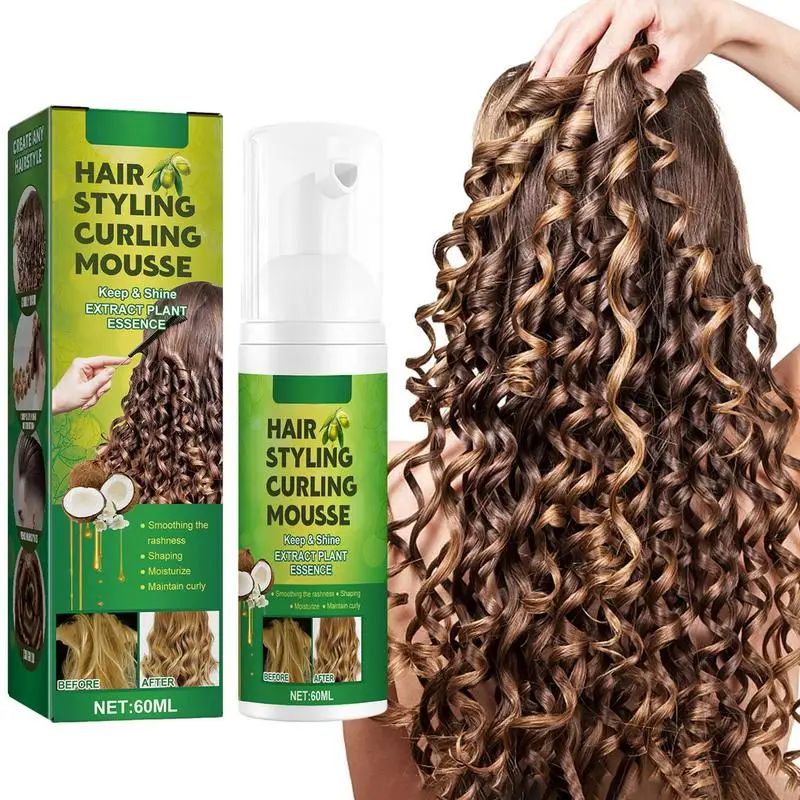 

Curling Hair Mousse Curl Booster Defining Spray Hair Curling Enhancer Moisturizing Styling Serum Nourishing Hair Mousse