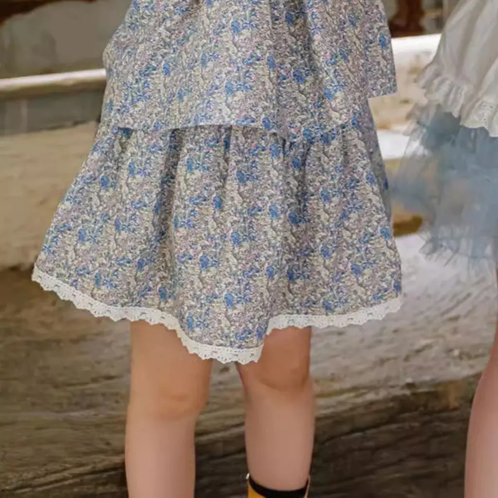 Kids Clothes Spring/Summer Floral Half Skirt for Girls Children's Sweet Cute Apparel Kids' Fashion Wardrobe Essentials