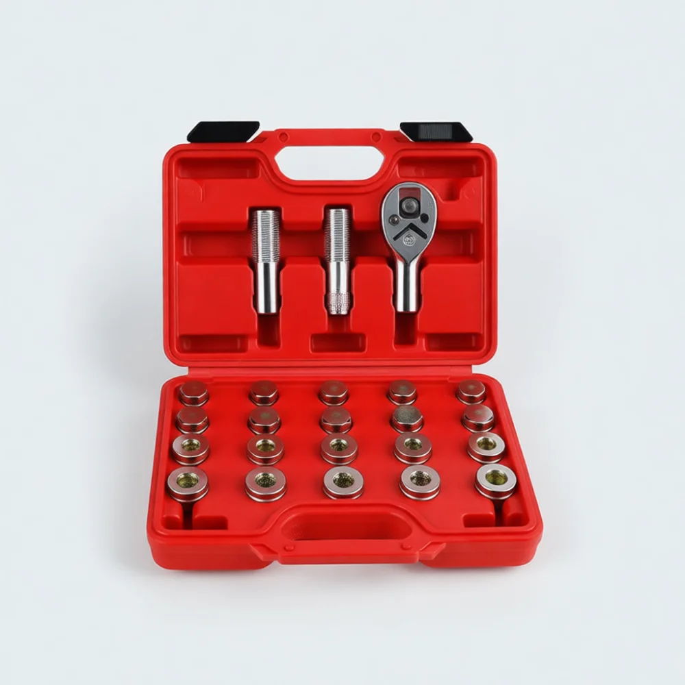 Car Engine Oil Pan Drain Plug Repair Tool Thread Restoration Kit Automotive Sump Plug Fixer Mechanic Garage Equipment Tool