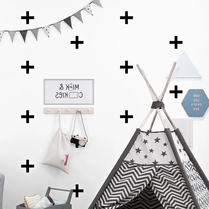 Nordic Style Wallpaper Ins Modern Minimalist Geometric Cross Living Room Bedroom TV Background Wall Popular Wallpaper