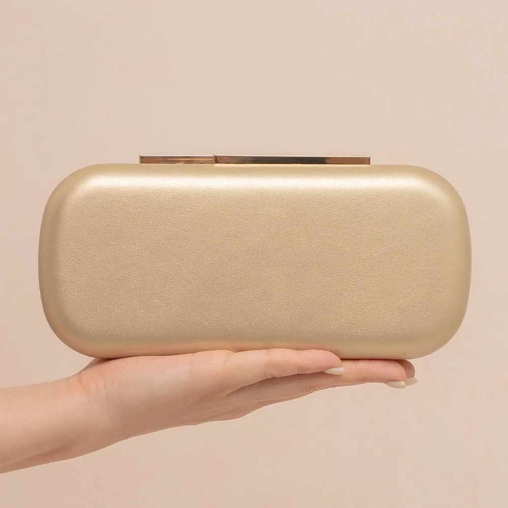 

Gold Party Clutch Golden Parfois Evening Handbags And Purses Bridal Wedding Satin Clutch Bags Metallic Beach Summer Female Purse