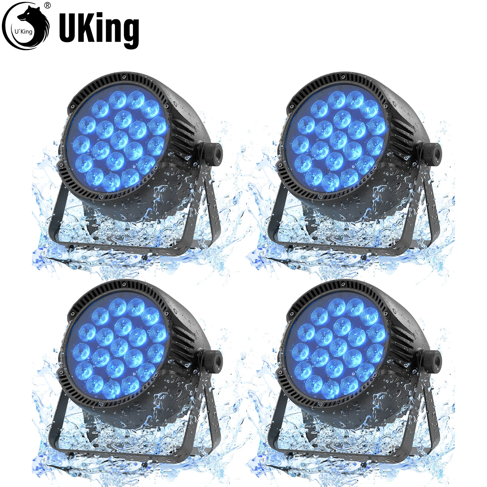 

U'King RGBW 20X10W Светодиодные номинальные фонари IP65 Водонепроницаемый уличный сценический светильник DMX Party Strobe Wash DJ Light для диско-клуба, свадебного бара